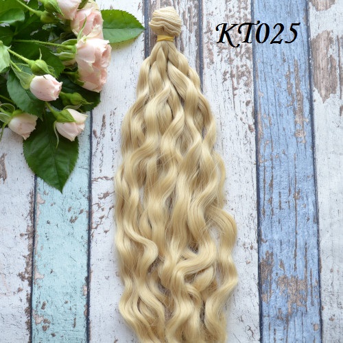 Волосы для кукол волнистые 25см KT333