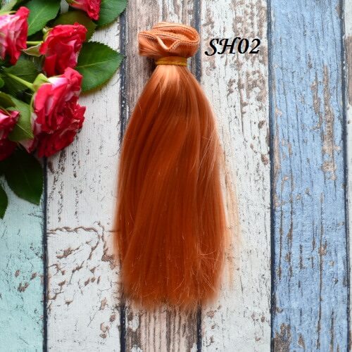 • Волосы для кукол. Шелк. Длина волос 15см. Ширина трессы 1м. Цена указана за 1 метр.