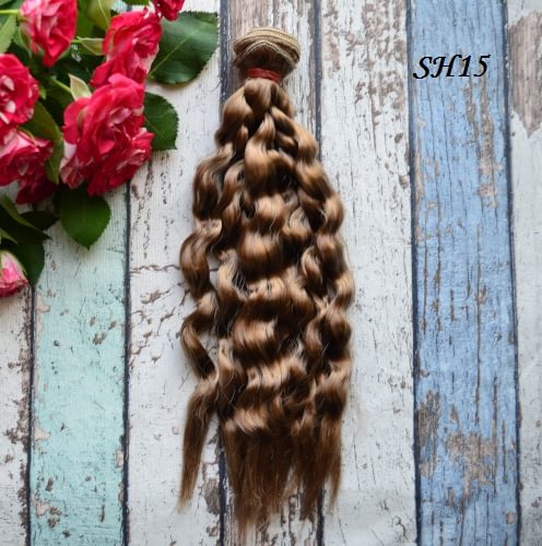 • Волосы для кукол. Шелк. Длина волос 22см. Ширина трессы 1м. Цена указана за 1 метр.