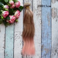 Искусственные волосы для кукол SH015ом Шелк