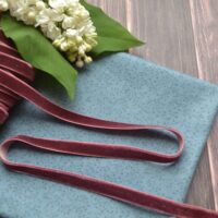 Стрічка бордова оксамитова 10мм MB01