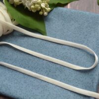 Стрічка оксамитова біла 6мм MB03