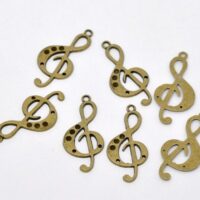 Підвіска "Скрипковий ключ" бронза 36*17мм PD214