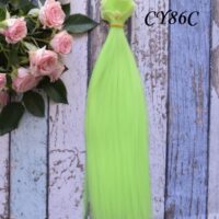 Пряме волосся для ляльки світло-лимонний 25см CY86C