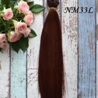Волосся для ляльки пряме махагон 25см NM33L
