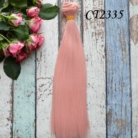 Пряме волосся для ляльки персиковий 25см CT2335