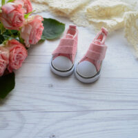 Кеди для ляльок рожеві 50*27мм