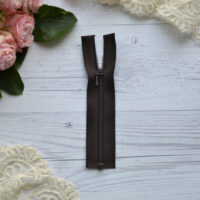 Блискавка для лялькового одягу коричнева 11cм роз'ємна