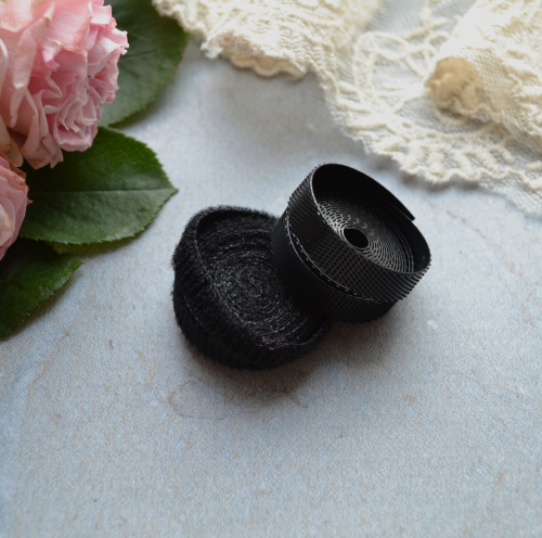 Липучка для лялькового одягу чорна 8мм 100см FL07 • mf100 Липучка для лялькового одягу чорна 8мм