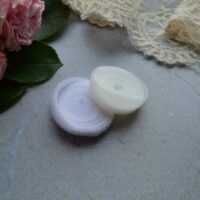 Липучка біла з прозорою основою 6мм