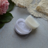 Липучка для лялькового одягу біла з прозорою основою 8мм