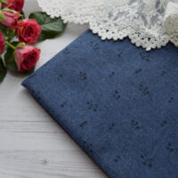 Тканина для лялькового одягу синя TKR059