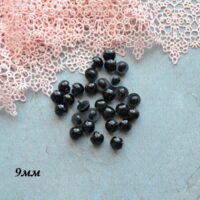 Ґудзики на ніжці чорні 9мм 10шт 10шт G12