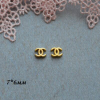 Логотип Chanel золото 7*6 мм 2штLO002