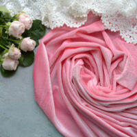 Оксамитова тканина рожева