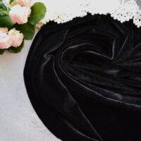 Оксамитова тканина чорна