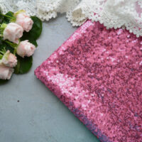 Паєтка на сіточці рожева