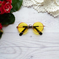 Окуляри для ляльки із золотою оправою 8*3см ALO24