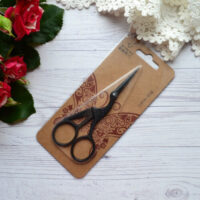 Ножиці для рукоділля чорні Цапельки 11,5см AS035