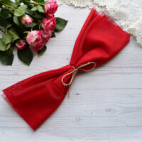 Фатин середньої жорсткості червоний Відріз 28*150см TF32