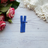 Блискавка для лялькового одягу 6.5см синя