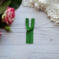 Блискавка для лялькового одягу 6.5 см зелена AZ615