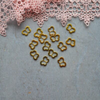 Пряжка для лялькового одягу метелик 11*7мм золото 4шт MF092