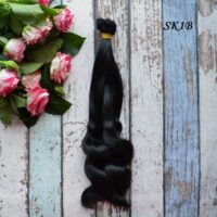 Волосcя для ляльки білий з сіруватим відтінком 25см  SK1B