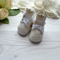 Кеди для ляльок білі з золотом Adidas 5*2.6см AK49