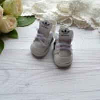 Кеди для ляльок білі з чорним Adidas 5*2.6см AK51