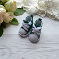 Кеди на шнурках зелені 5*2.7см