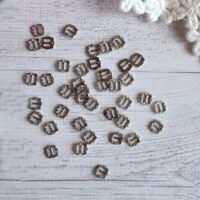 пряжка ажурна 6*6мм срібло