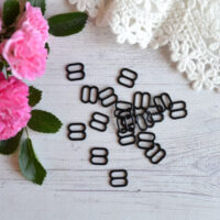 Регулятор вісімка Пряжка  10*10мм чорна 4шт MF117