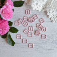 Регулятор вісімка Пряжка 9*9мм рожева 4шт MF127