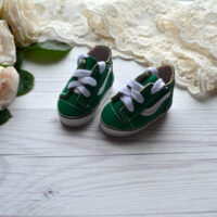 Кеди для ляльок на шнурках зелені 5,5*2,5см AK66