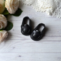 Туфельки для ляльок чорні класика 5.5*3см