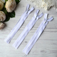 Потайна блискавка для одягу біла 15см AZP151