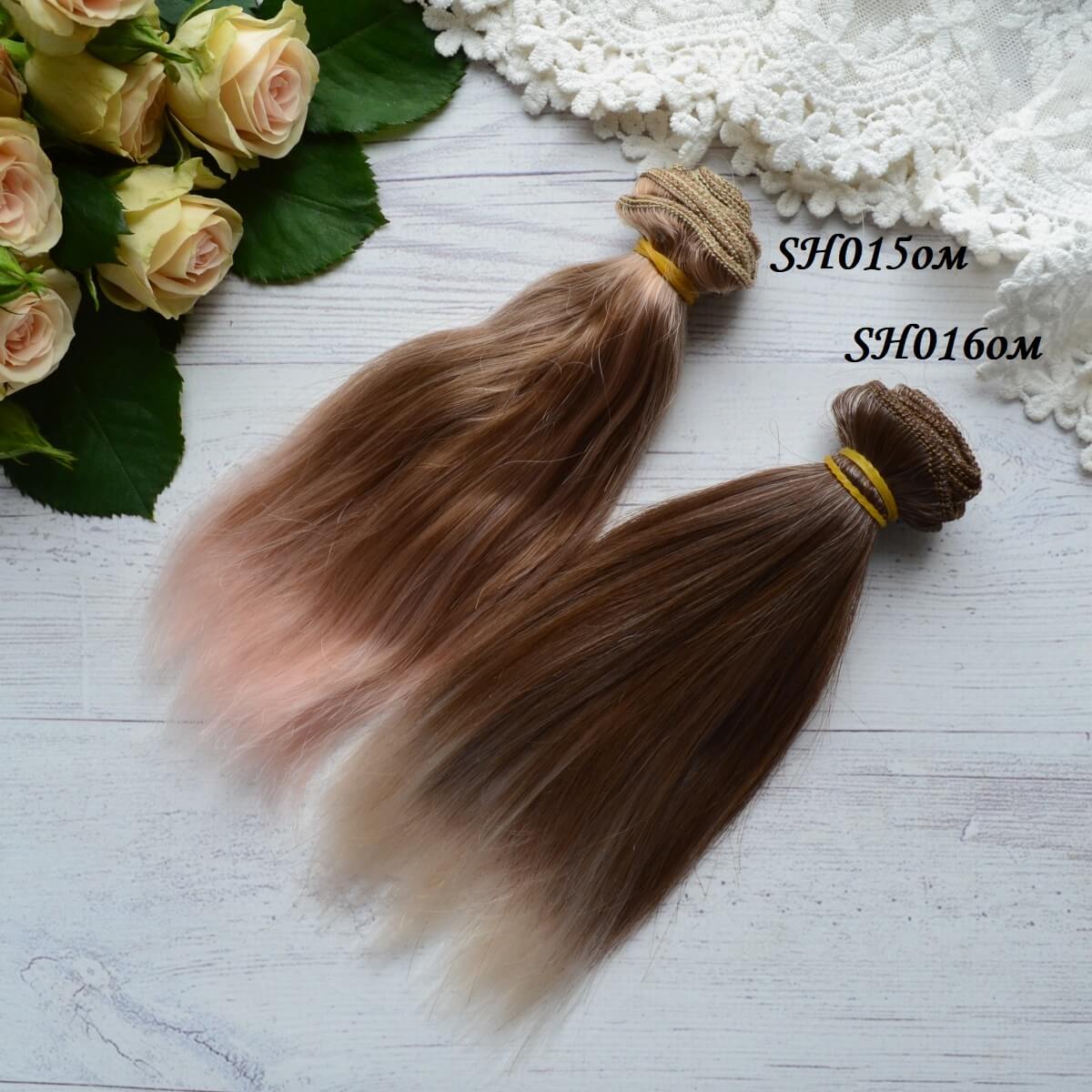 Шовкове воолосcя для ляльки 15см VSH015om • vsh015om 4 Шовкове воолосcя для ляльки 15см VSH015om - Зображення 2