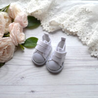 Кеди для ляльок на липучці білі 50*27мм AK11