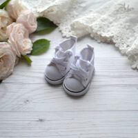 Кеди для ляльок на шнурках білі 5*2.7см для ляльок AK35