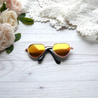 Окуляри для ляльки дзеркально - коричневі 8*3см ALO41