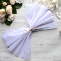 Фатин середньої жорсткості білий Відріз 30*150см TF43