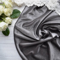 Оксамитова тканина світло-сіра. Відріз 40*50см TKR161