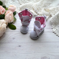 Кеди для ляльок високі білі 5*2.5см AK89