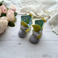 Кеди для ляльок високі жовті 5*2.5см AK90