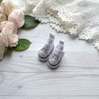 Кеди для ляльок на липучці білі 3,5*1,5см AK97