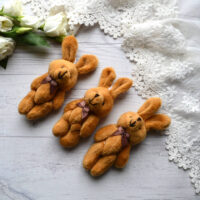 Зайка для ляльки коричневий 12см ALB85