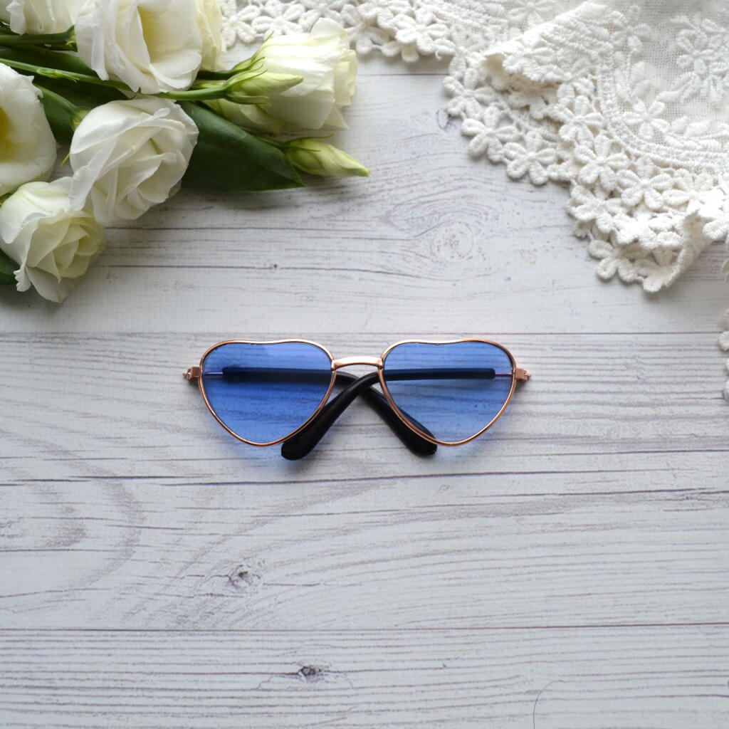 Окуляри для ляльки сердечко сині 9*3см ALO48 • alo48 Окуляри для ляльки сердечко сині 9*3см ALO48