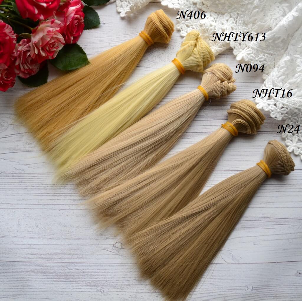 Волосся для ляльок пряме N406 • vn406 1 Волосся для ляльок пряме N406 - Зображення 2