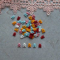 Міні ґудзики ведмедики 6*4мм 10шт мікс B211